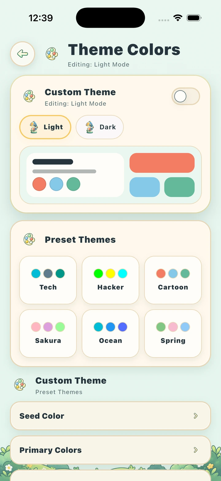 Make a little space that feels like you — Actual app screen