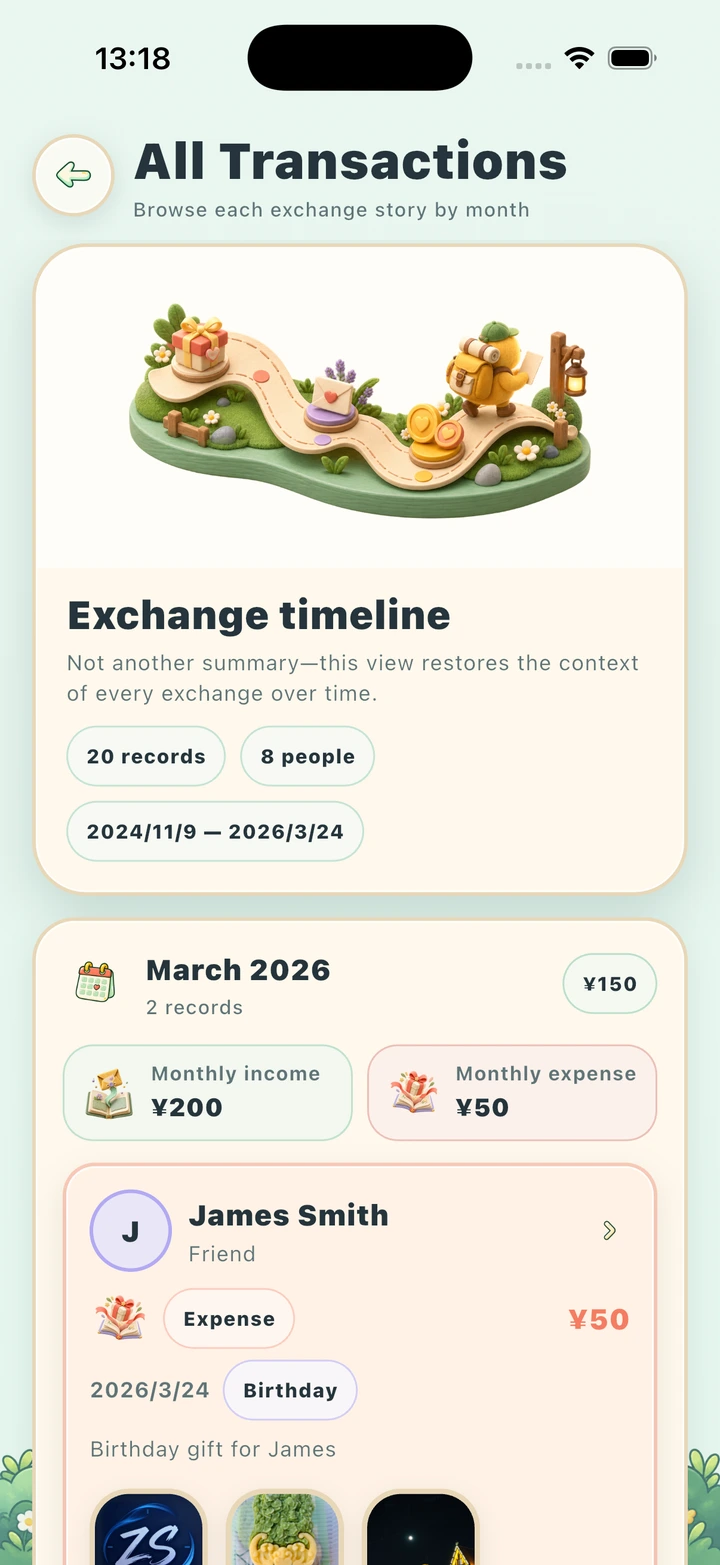 More than a number. A memory, too. — Actual app screen